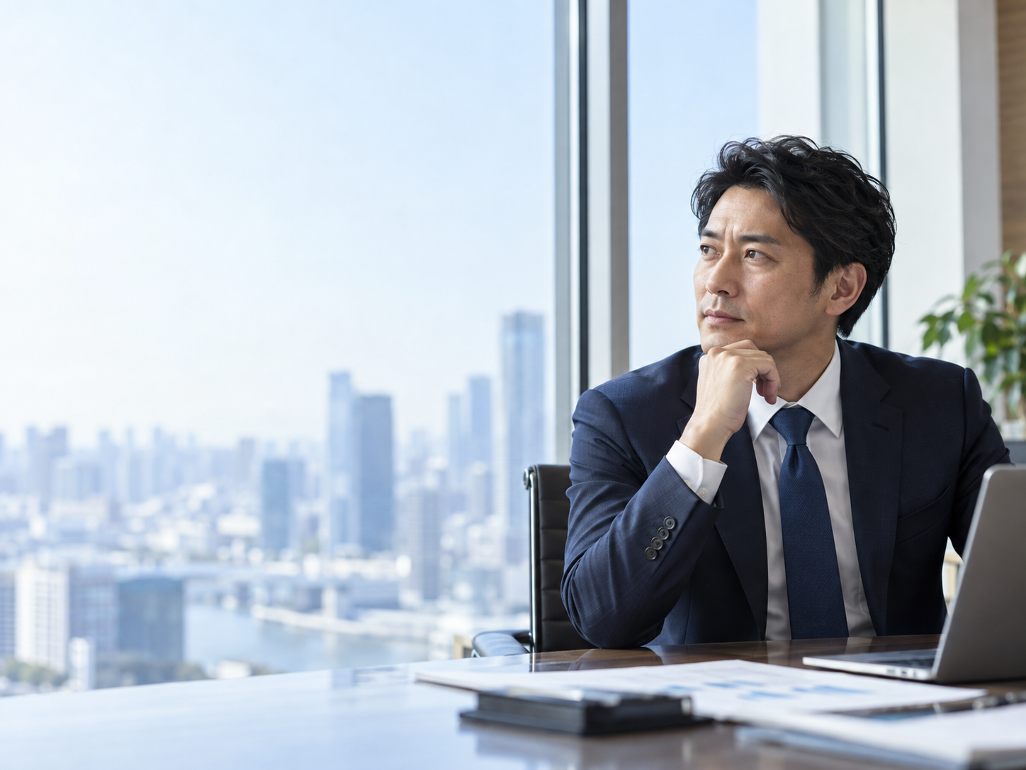会社の未来と財務について考える経営者